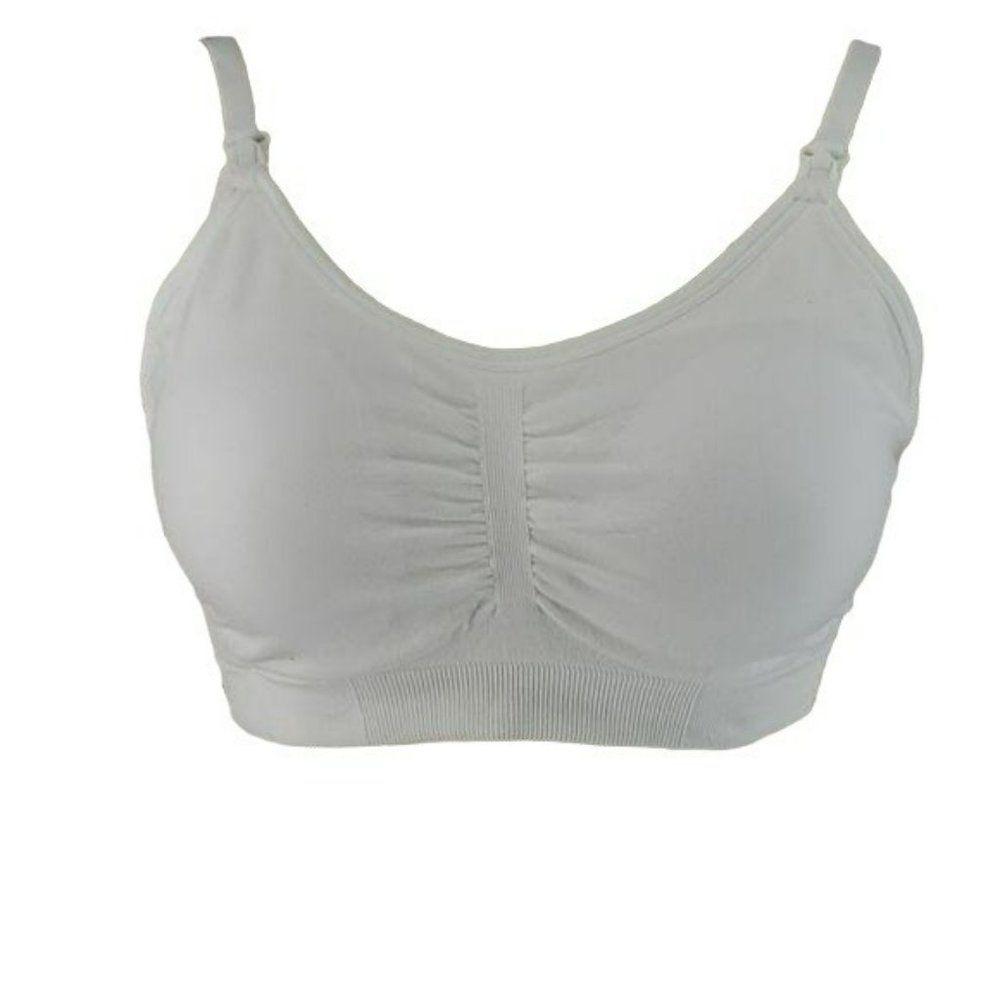 Under Control White Super Soft Nursing Maternity Bra Size Large
